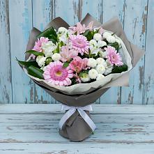 Букет цветов из:  Герберы, Альстромерии и Хризантемы #REPLACE_PRED# Ольгинской Краснодарского края