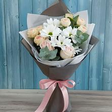 Букет цветов из:  Хризантемы и Розы в Ольгинской Краснодарского края