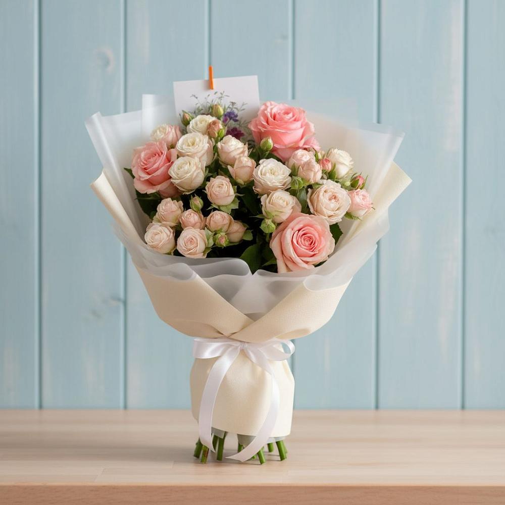 Букет цветов из: Розы в Ольгинской Краснодарского края