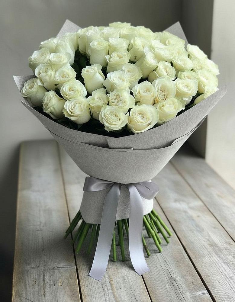 Букет 35 Белых роз в Ольгинской Краснодарского края