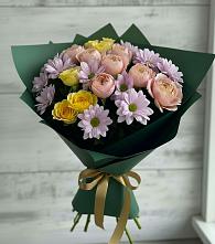 Букет цветов из:  Хризантемы и Розы в Ольгинской Краснодарского края