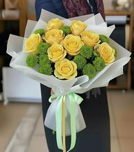 Букет цветов из:  Хризантемы и Розы в Ольгинской Краснодарского края