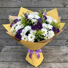 Букет цветов из:  Ирисы, Хризантемы и Ромашки в Ольгинской Краснодарского края
