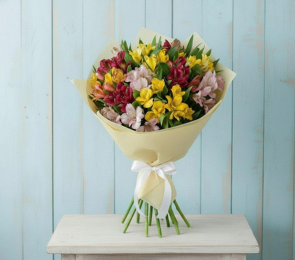 Букет цветов из: Альстромерии в Ольгинской Краснодарского края