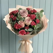 Букет цветов из:  Гвоздики и Розы #REPLACE_PRED# Ольгинской Краснодарского края