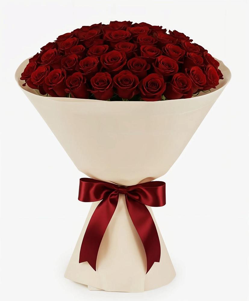 Букет 101 Бордовая роза Блэк Бакарра в Ольгинской Краснодарского края