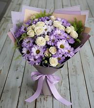 Букет цветов из:  Хризантемы и Розы в Ольгинской Краснодарского края